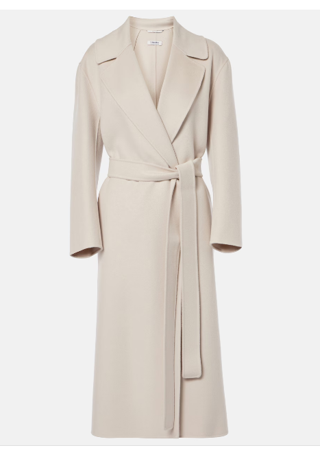 S Max Mara Livia 버진 울 랩 코트