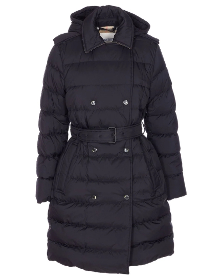 Burberry 버버리 더블 브레스티드 벨티드 후드 퍼퍼 코트