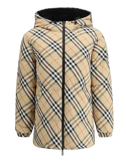 Burberry 버버리 체크 후드 리버시블 다운 재킷