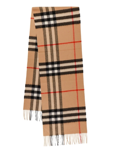 Burberry 체크 프린지 에지 스카프