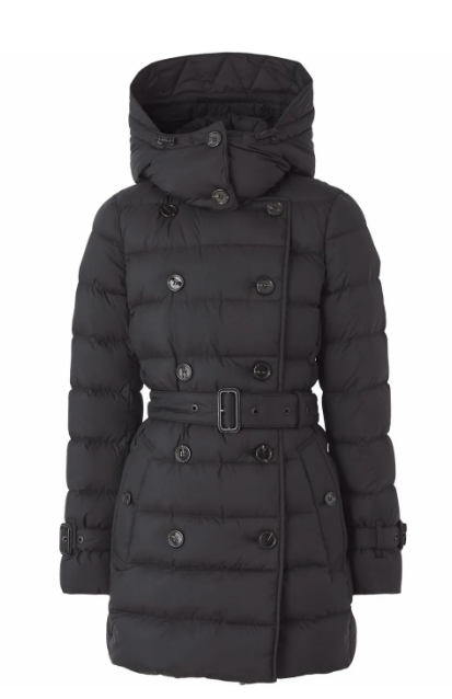 Burberry 탈부착식 후드 패딩 코트