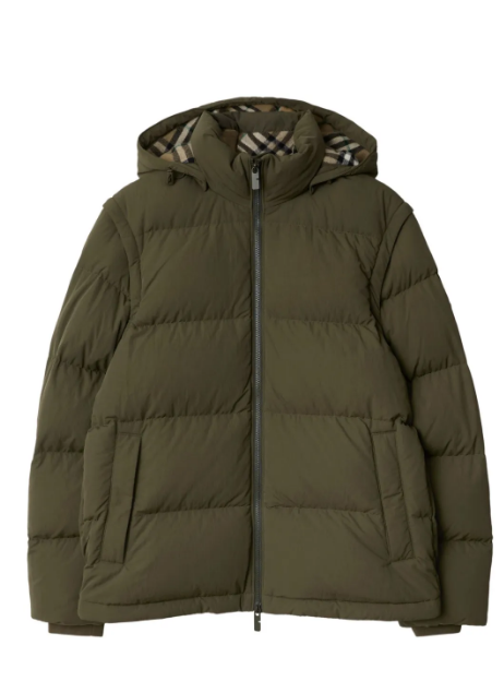 Burberry 탈부착식 소매 패딩 재킷