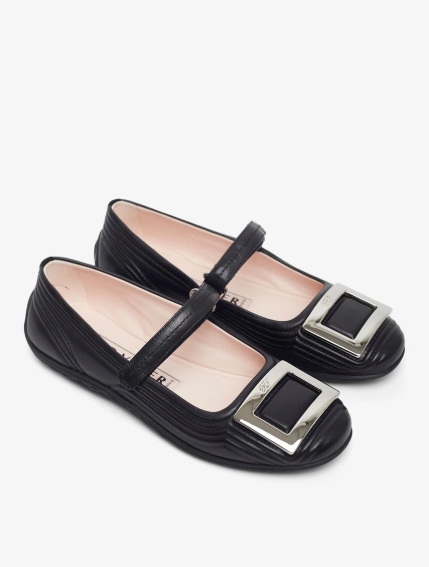 Roger Vivier Padded black ballerinas