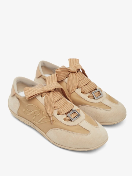 Roger Vivier Viv low lace dark beige sneakers