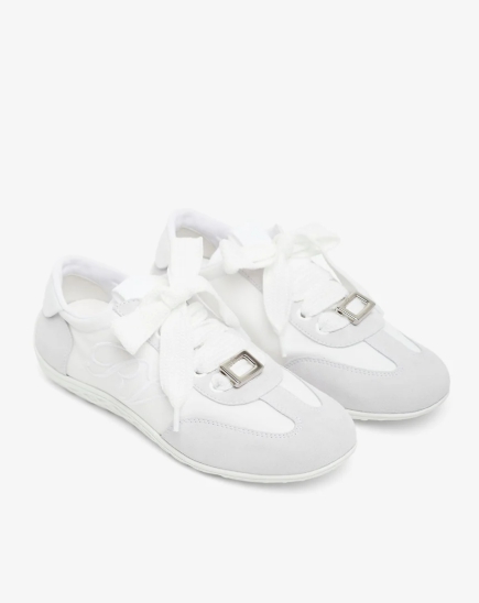 Roger Vivier Viv low lace white sneakers