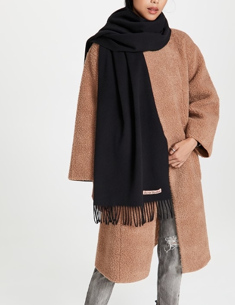 Acne Studios Oversized Fringe Wool Scarf