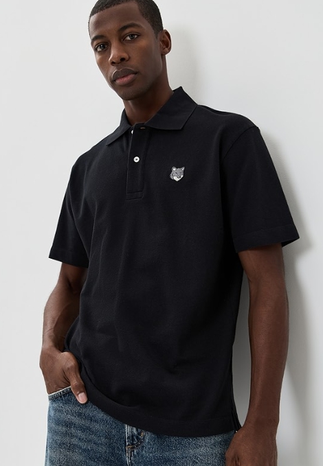 Maison Kitsuné Grey Fox Head Patch Comfort Polo