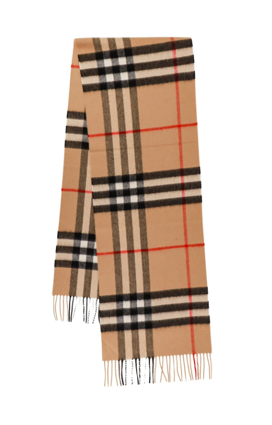 Burberry 체크 프린지 에지 스카프