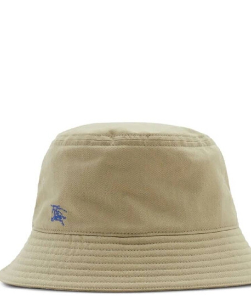 Burberry Equestrian Knight Embroidered Cotton Bucket Hat, Size Large