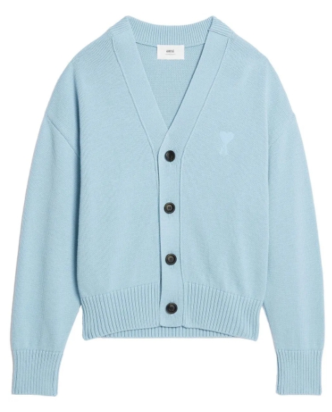 AMI Paris 아미 드 꾀흐 인타르시아 로고 가디건