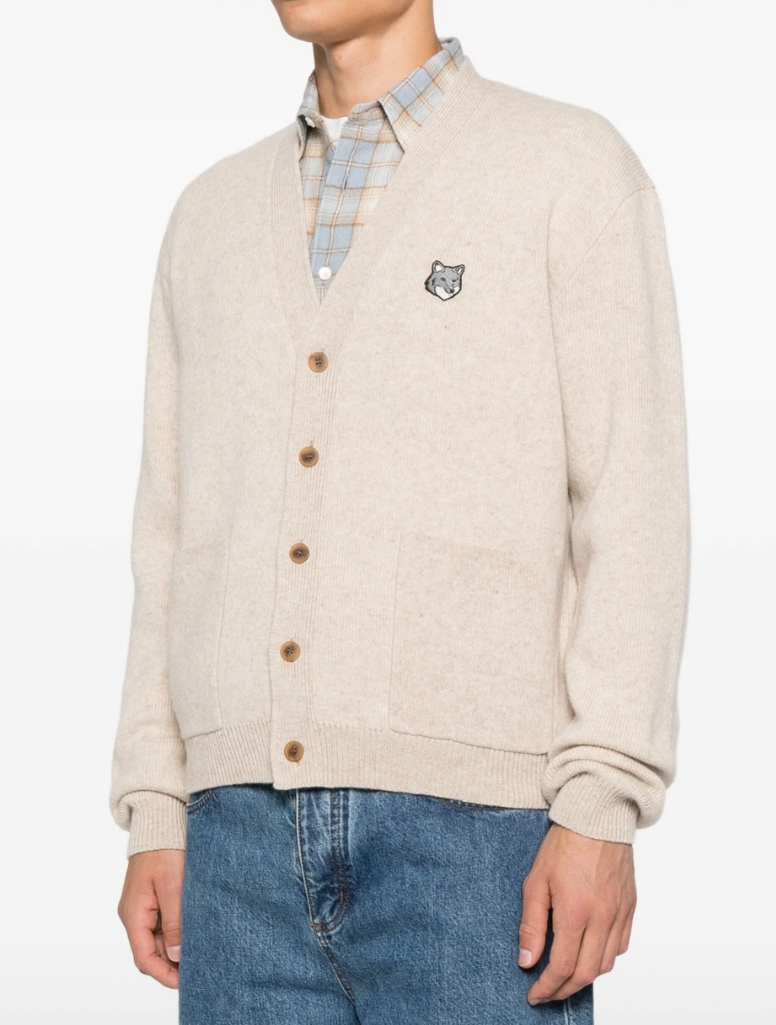 Maison Kitsuné 폭스 헤드 가디건