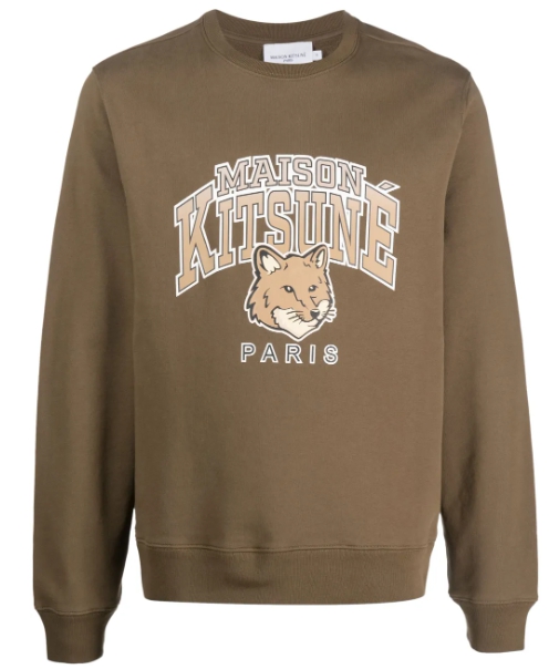 Maison Kitsuné 로고 프린트 스웨트셔츠