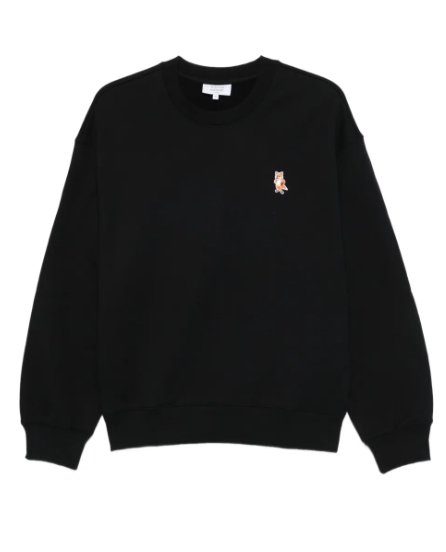 Maison Kitsuné 폭스 자수 코튼 스웨트셔츠