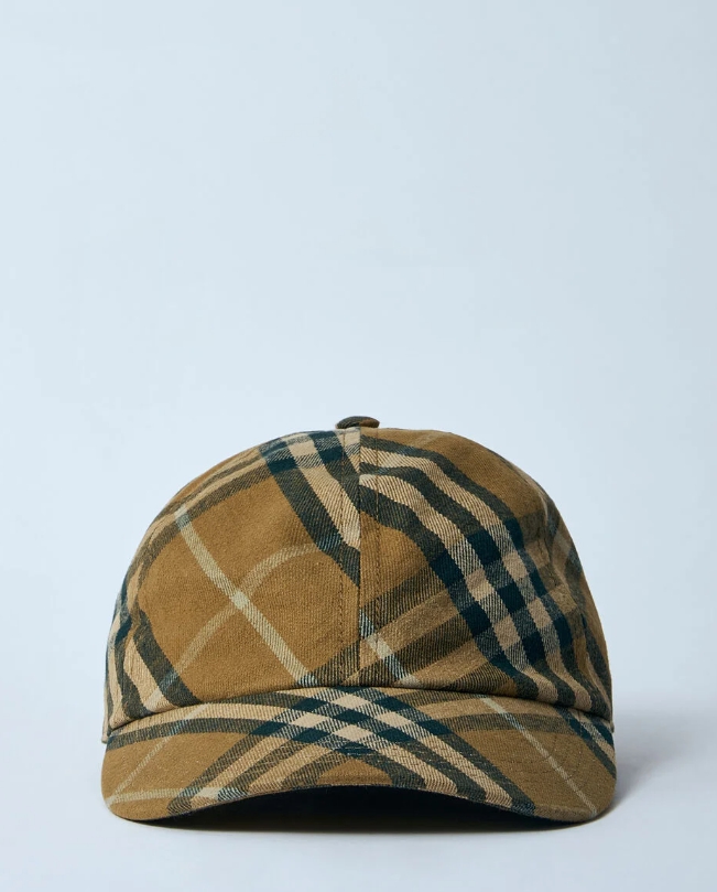 Burberry Check Cotton Baseball Cap