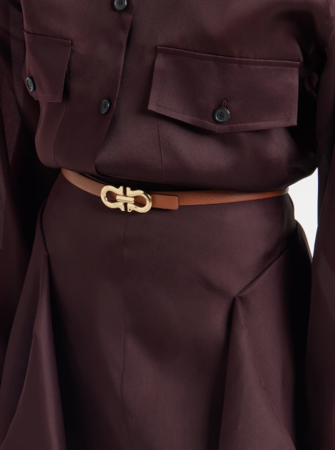 Ferragamo Gancini 리버서블 레더 벨트