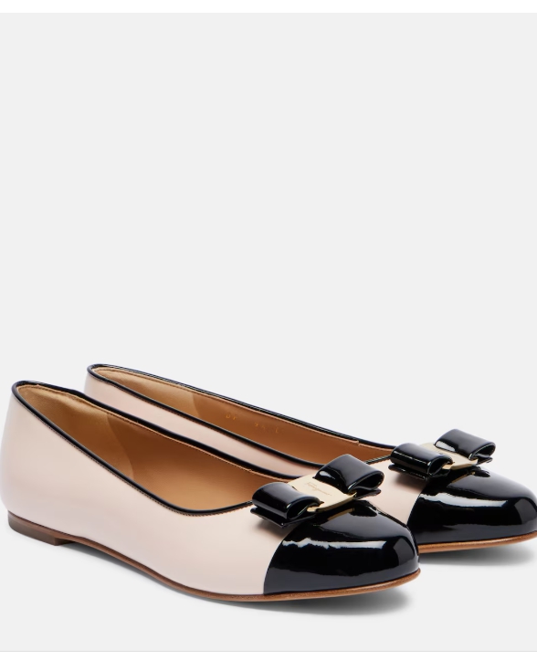 FTA - Ferragamo Varina 레더 발레리나 플랫