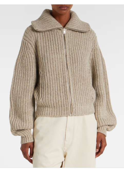 Lemaire 리브 니트 알파카 야크 울 카디건