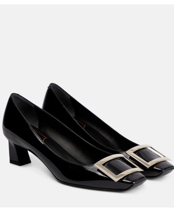 FTA - Roger Vivier Trompette 45 페이턴트 레더 펌프스