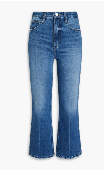 FRAME Le High N Tight cropped high-rise bootcut jeans