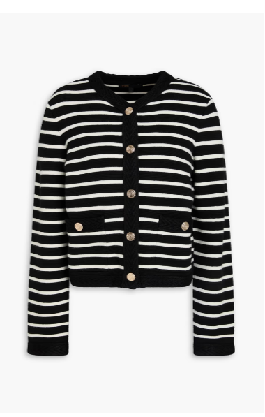MAJE Striped knitted cardigan