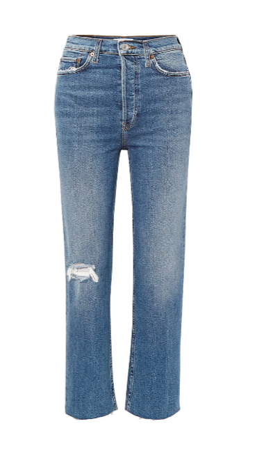 RE/DONE Ultra High Rise Stove Pipe Comfort Stretch straight-leg jeans
