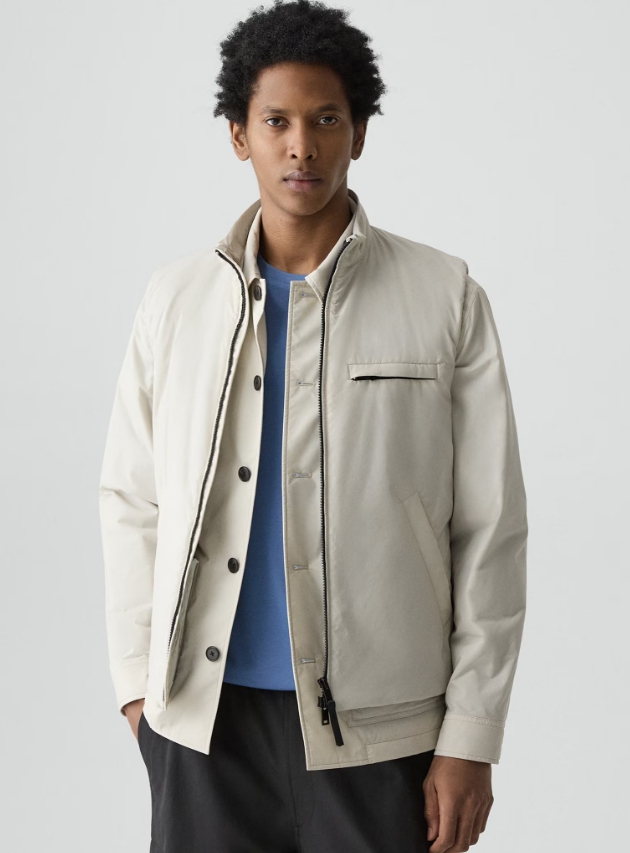 Zip-Up Vest in Motion Nylon