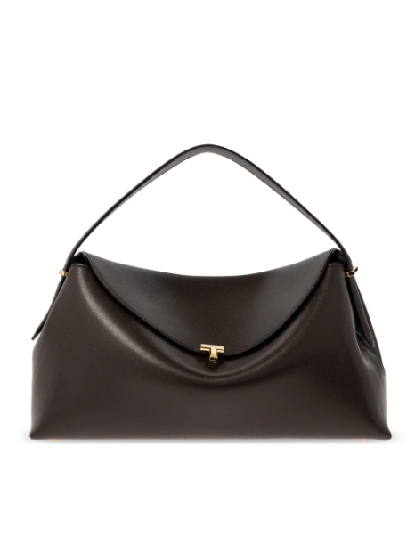 Totême T-Lock 탑 핸들 미디엄 숄더 백