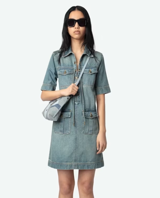 Record Utility Denim Dress