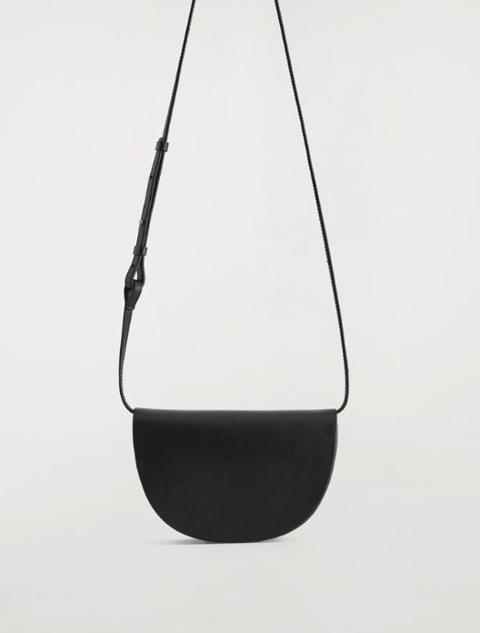 커브드 크로스바디 백 - 레더