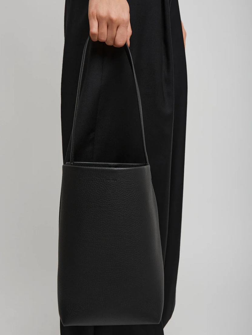 The Row Medium N/S Park black tote bag