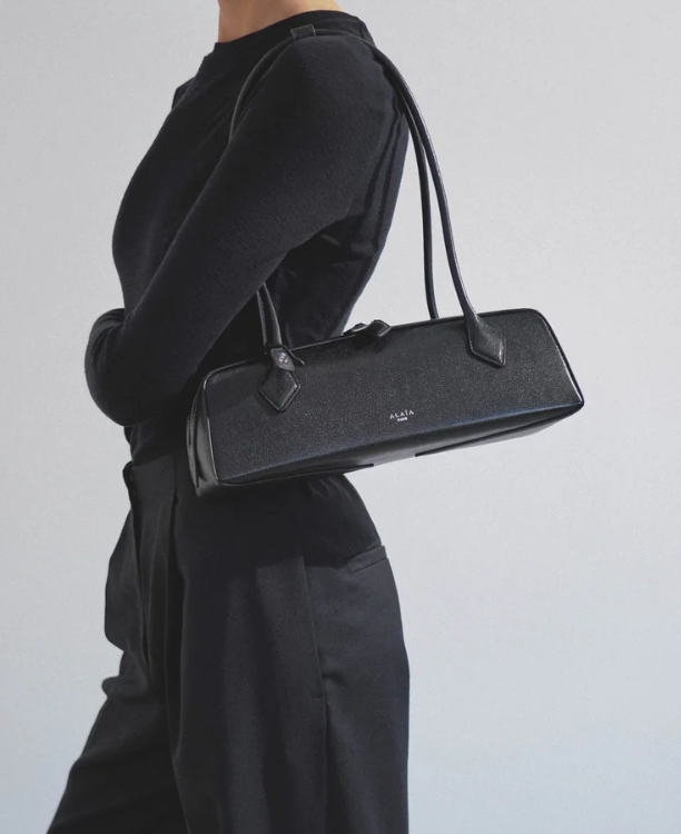 Alaïa Le Teckel Medium black leather bag