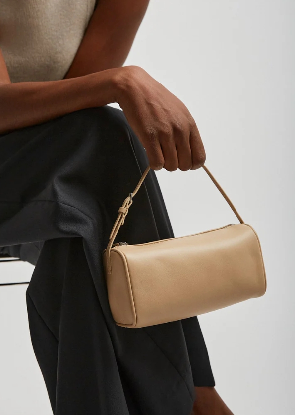The Row 90's sand leather bag