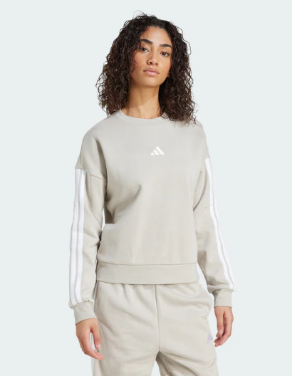 adidas women's essentials 3-stripes fleece sweatshirt