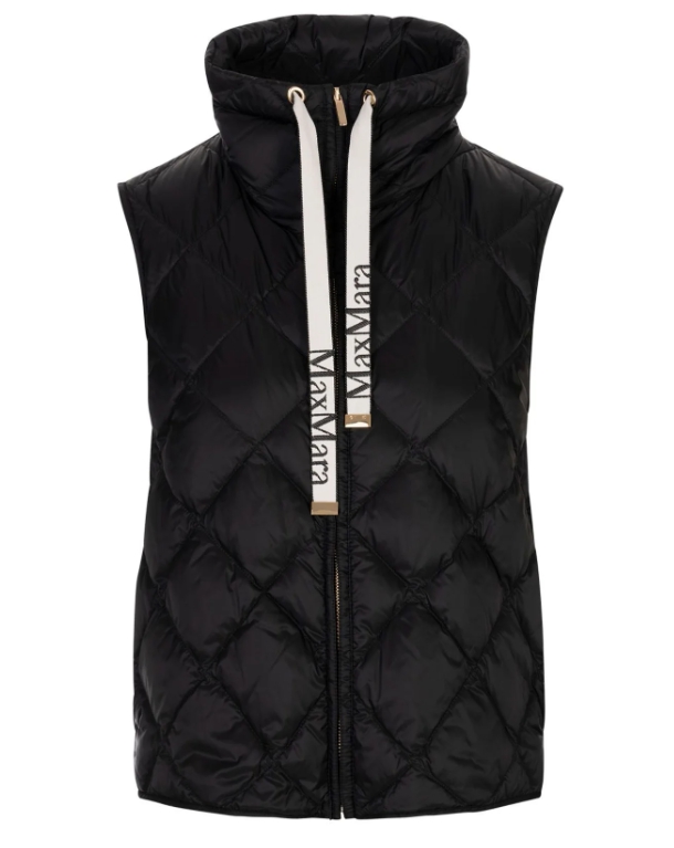 맥스 마라 더 큐브 트레직 지퍼업 드로스트링 질레