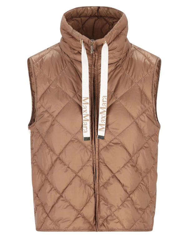 맥스 마라 더 큐브 트레직 지퍼업 드로스트링 질레