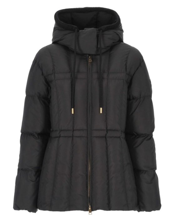 몽클레르 에스톰 버티컬 퀼팅 후드 숏 다운 재킷