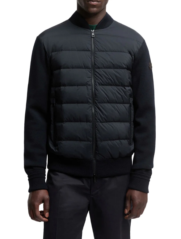 Moncler WOOL PADDED CARDIGAN WITH ZIP