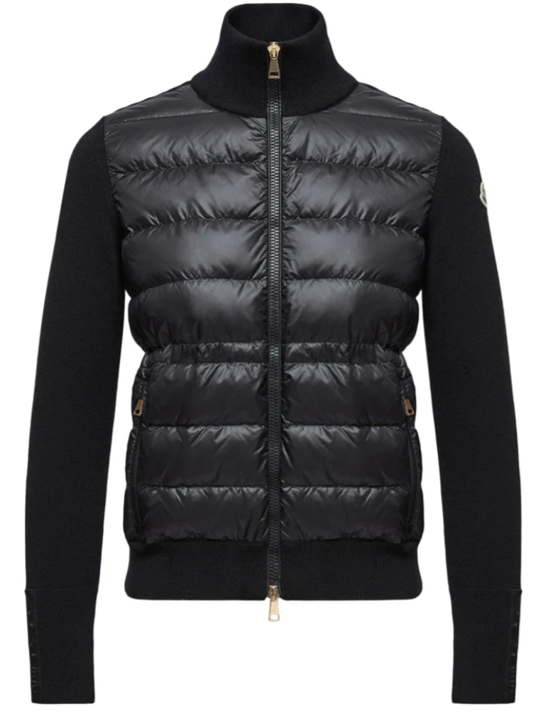 Moncler WOOL PADDED CARDIGAN WITH ZIP