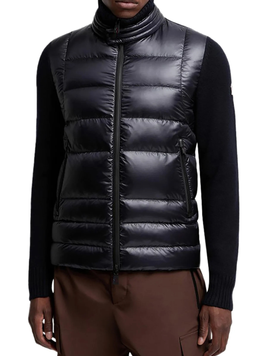 Moncler Grenoble WOOL PADDED CARDIGAN WITH ZIP