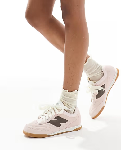 New Balance RC42 trainers in pink and brown with gumsole - exclusive to ASOS