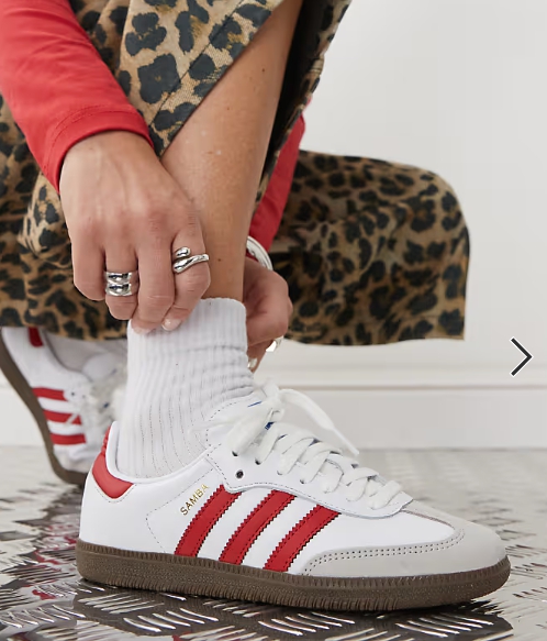 adidas Originals Samba OG in white and red