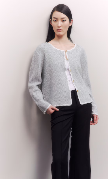 블랭킷 스티치 가디건