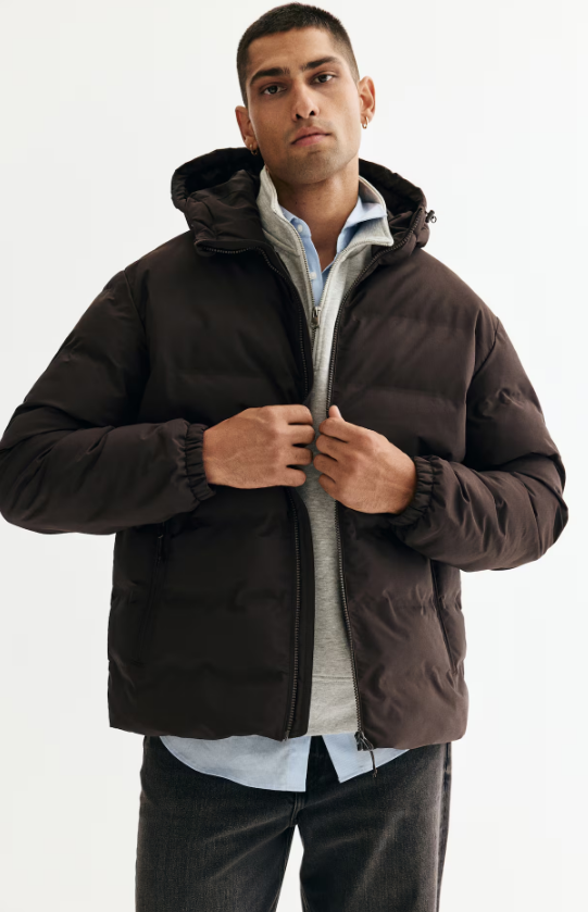 발수 코팅 퍼프 재킷 레귤러핏