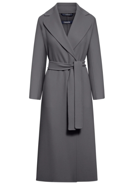 'S 맥스 마라 헬러 롱 벨티드 더블 브레스티드 코트