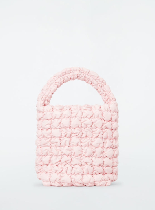 퀼티드 미니 토트백