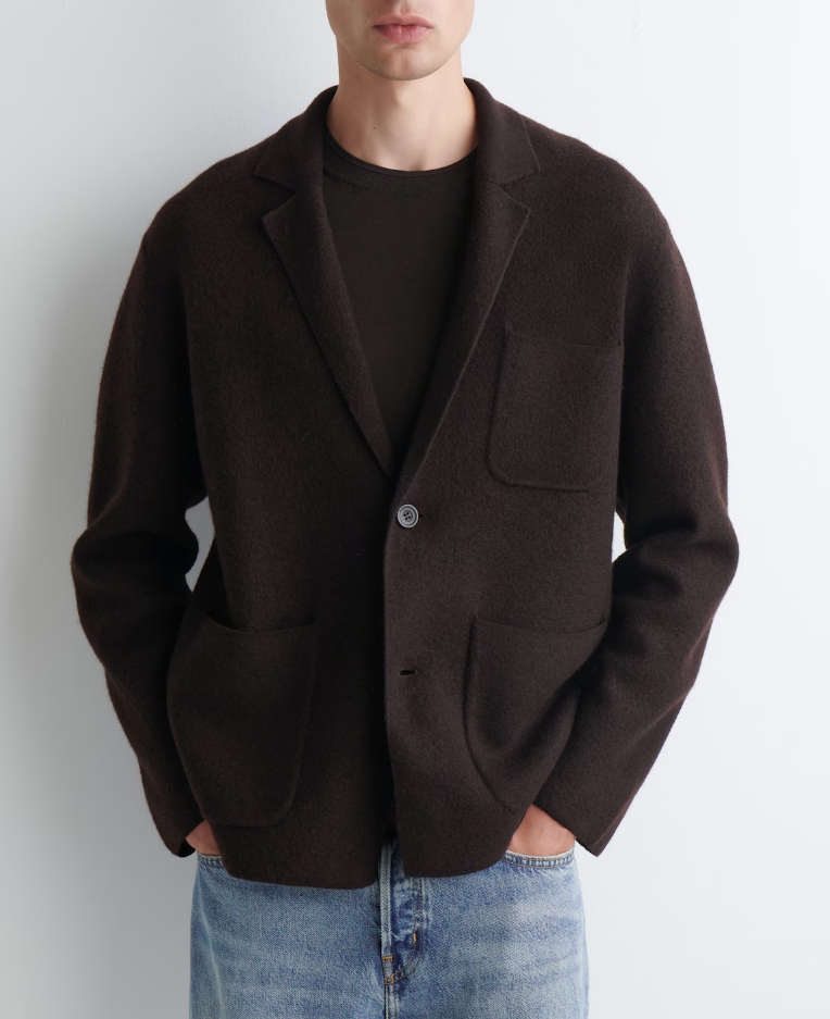 KNITTED BOILED-WOOL BLAZER