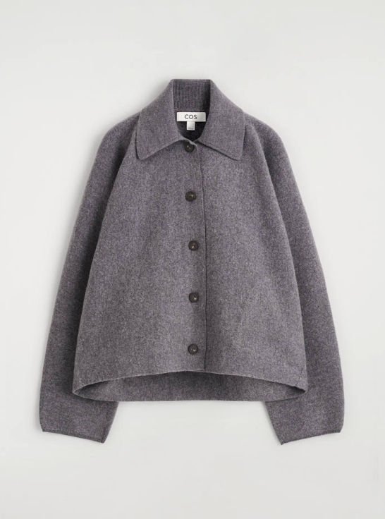 스컬프티드 메리노 울 재킷