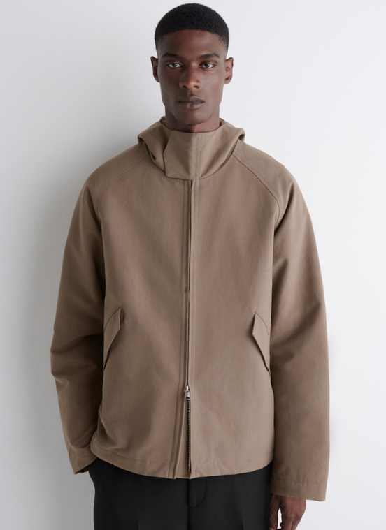 테크니컬 코튼 후드 재킷