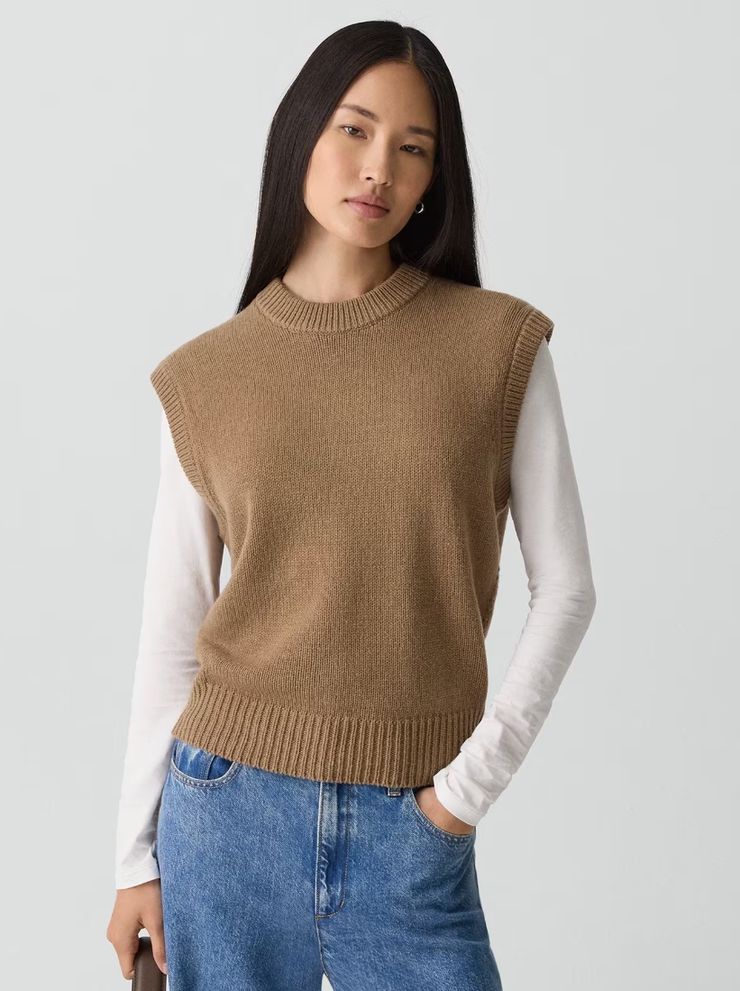 Relaxed Vest in Recycled Cashmere