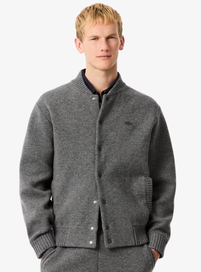 Men's Merino Wool Jersey Bomber Jacket